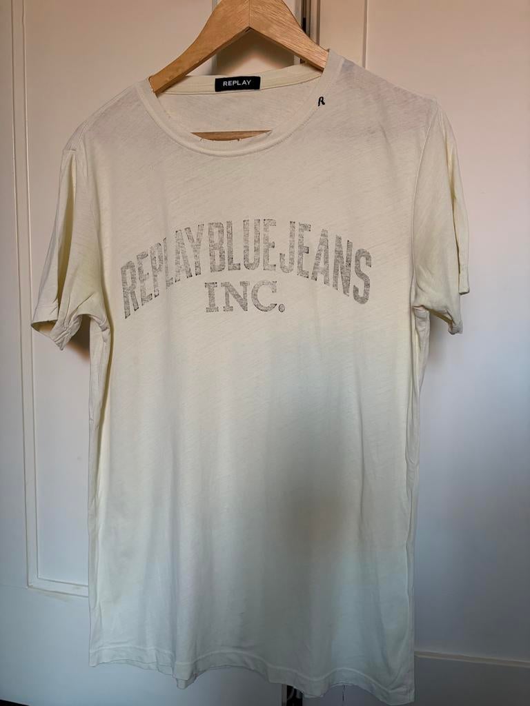 Replay T-shirt met 'Replay Blue Jeans Inc.' print, Ophalen of Verzenden, Zo goed als nieuw, Maat 48/50 (M), Overige kleuren
