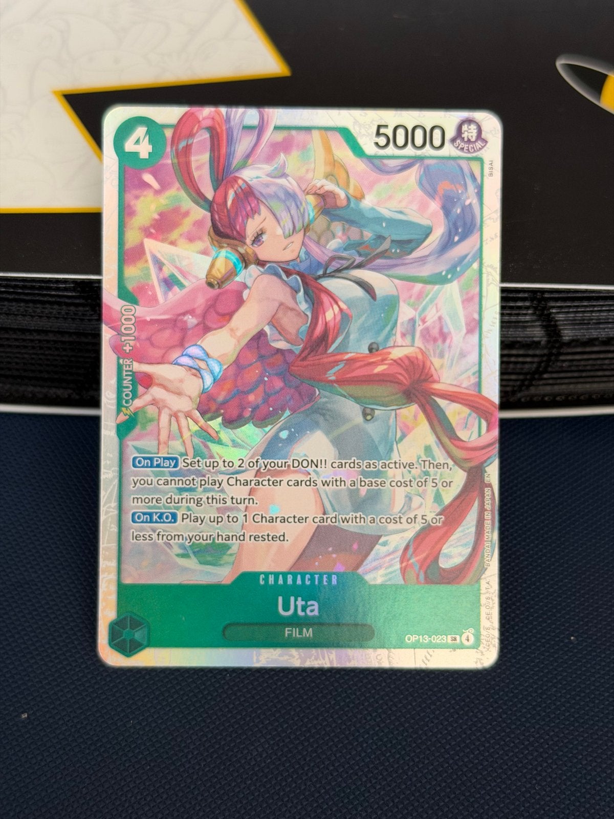 Uta OP02-013 SR Foil - One Piece, Ophalen of Verzenden, Zo goed als nieuw, Losse kaart, Foil