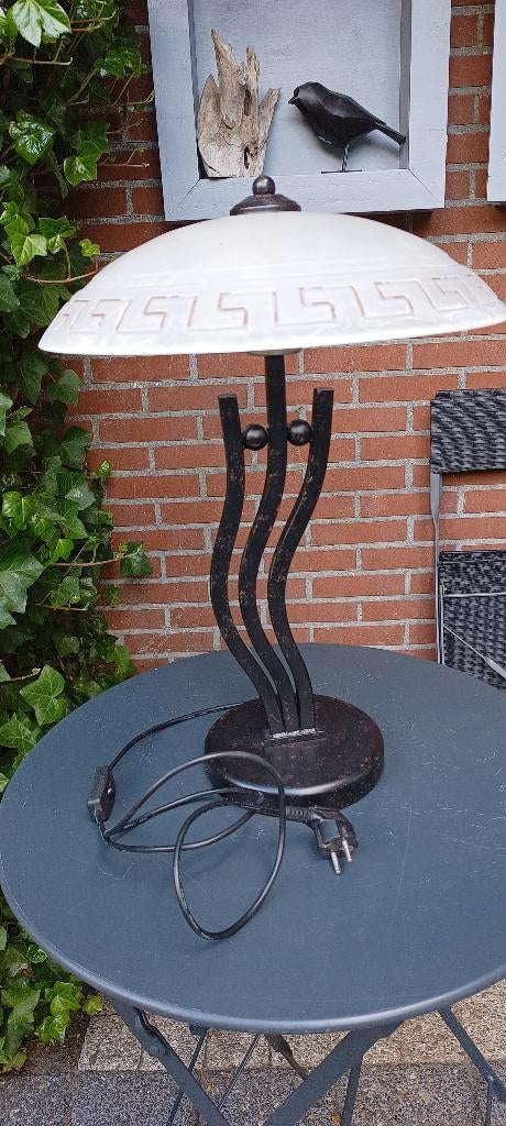 Boxford vintage tafellamp -designer Jan des Bouvrie - 80s, Huis en Inrichting, Lampen | Tafellampen, Ophalen, Gebruikt, Glas, Minder dan 50 cm