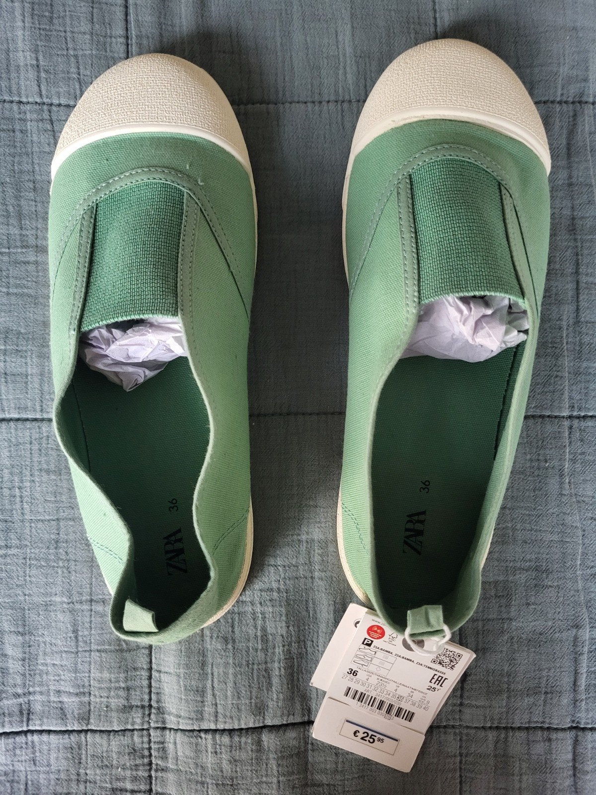 Basic Lage Sneakers Zara, Zara, Nieuw, Ophalen of Verzenden, Groen