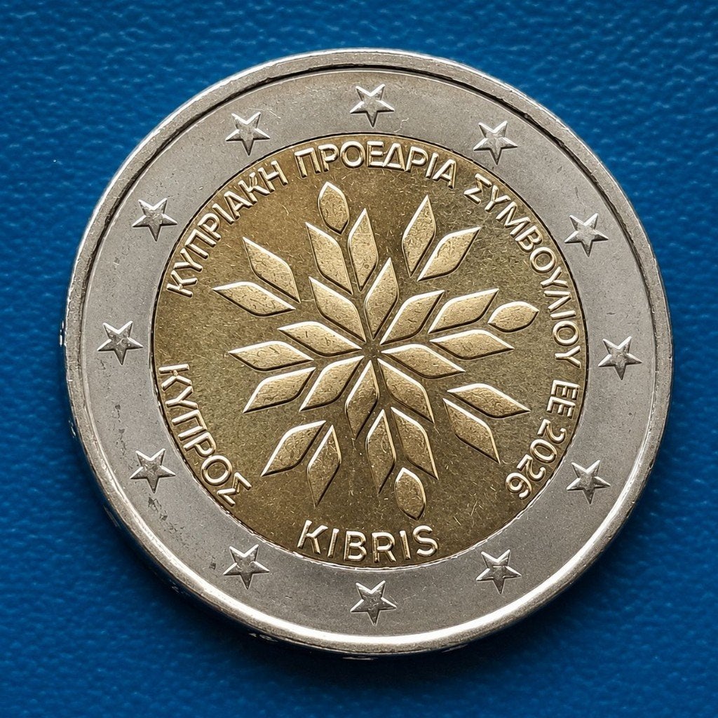 Cyprus 2 euro  EU-Voorzitter - 2026, Postzegels en Munten, Verzenden, Cyprus, 2 euro, Losse munt