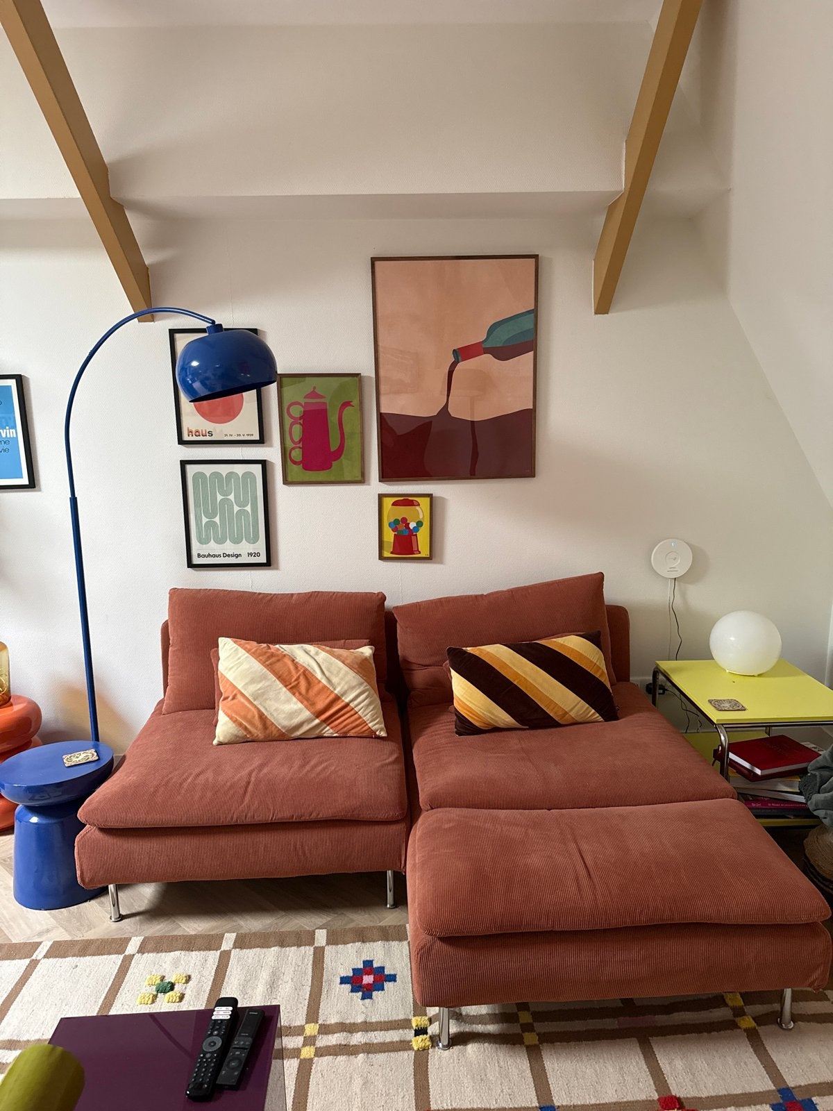 Ikea SÖDERHAMN 2-zits bank met chaise longue, Ophalen, 100 tot 125 cm, Hoekbank, Tweepersoons