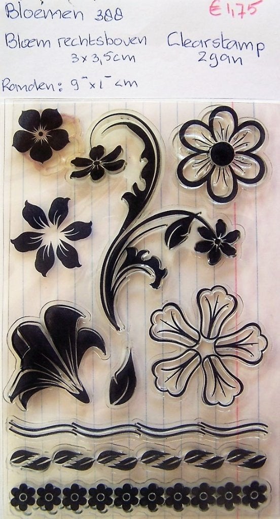 Bloemen 388 Clearstamp, Hobby en Vrije tijd, Stempelen, Ophalen of Verzenden, Zo goed als nieuw, Clearstamp