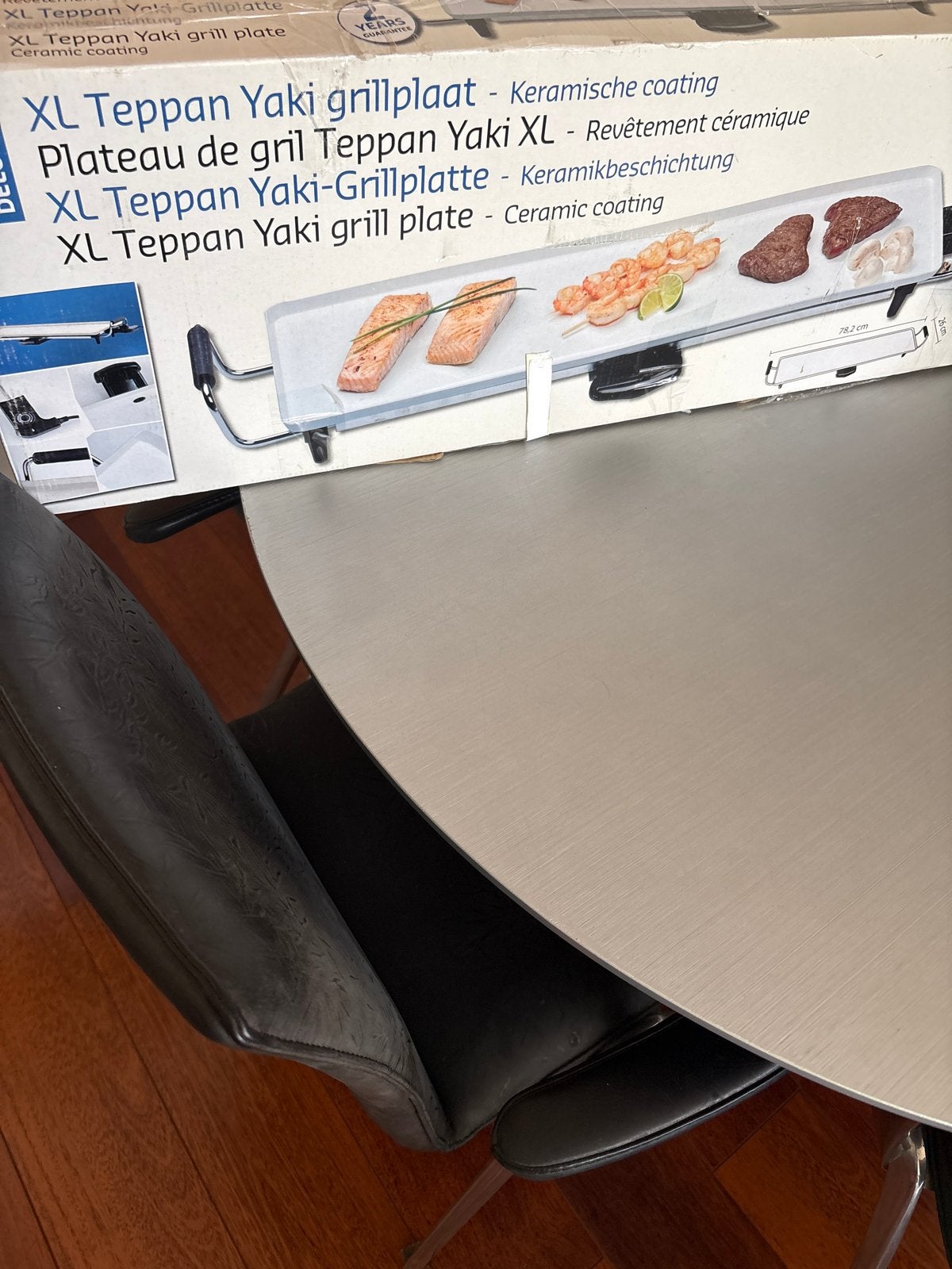 Teppan Yaki Bakplaat XL 1800W - Grillplaat, Witgoed en Apparatuur, Grillplaten, Ophalen of Verzenden, Zo goed als nieuw, Tafelgrill