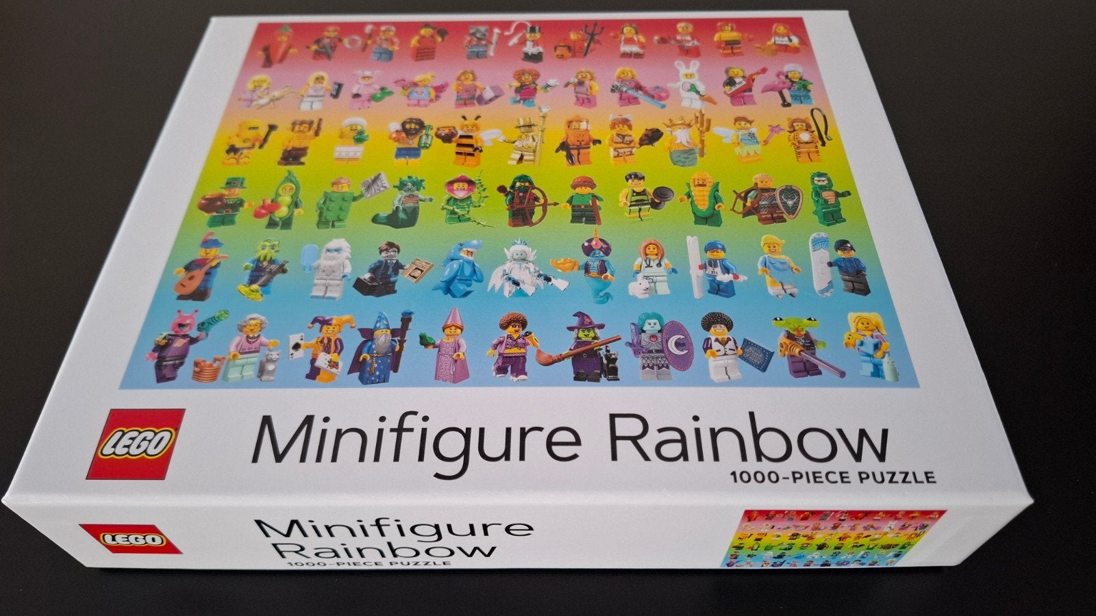 LEGO Minifigure Rainbow 1000-delige puzzel, Ophalen of Verzenden, Meer dan 50 stukjes, Zo goed als nieuw, 6 jaar of ouder