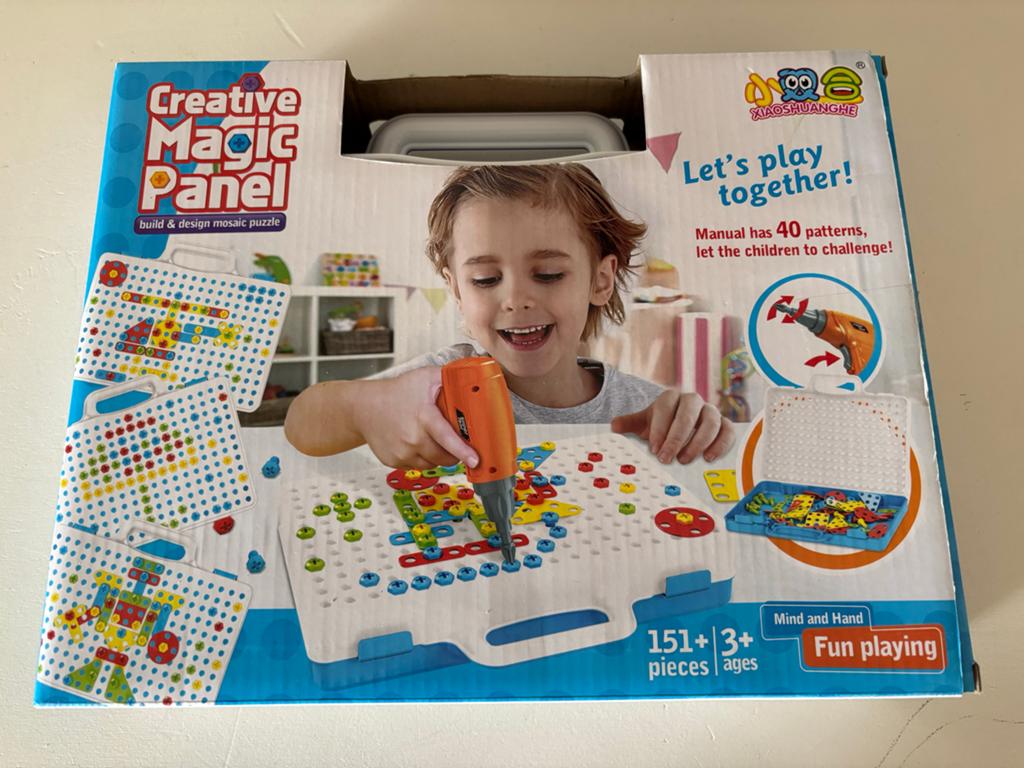 Bouw & Mozaïek Puzzel inclusief elektrische schroevendraaier, Ophalen, Zo goed als nieuw, Bouwen