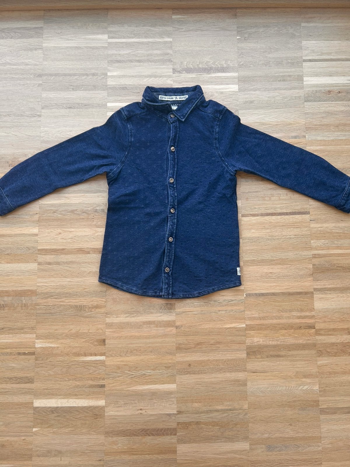 Scotch & Soda Blouse Blauw 104 cm, Ophalen of Verzenden, Zo goed als nieuw, Jongen, Overhemd of Blouse