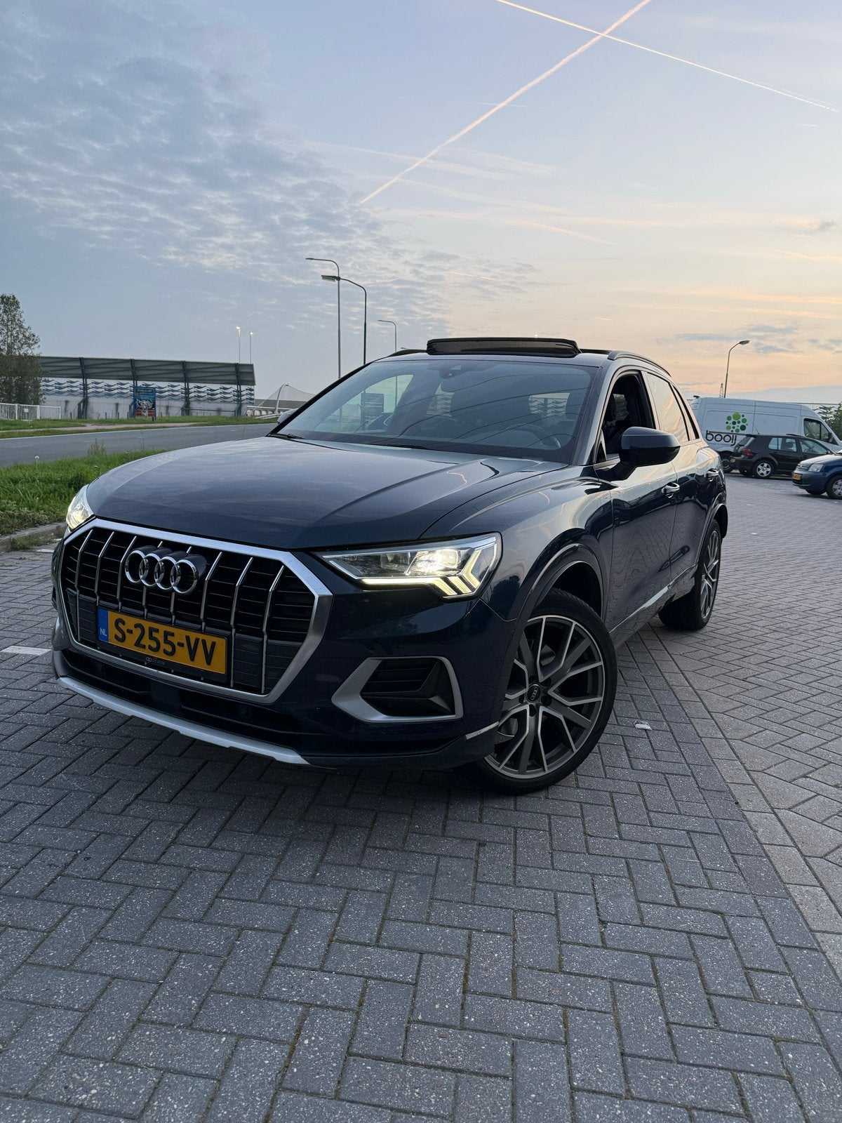 Audi Q3 45 TFSI 231pk S Tronic Quattro 2019, Auto's, 1984 cc, Blauw, 11 km/l, Vierwielaandrijving