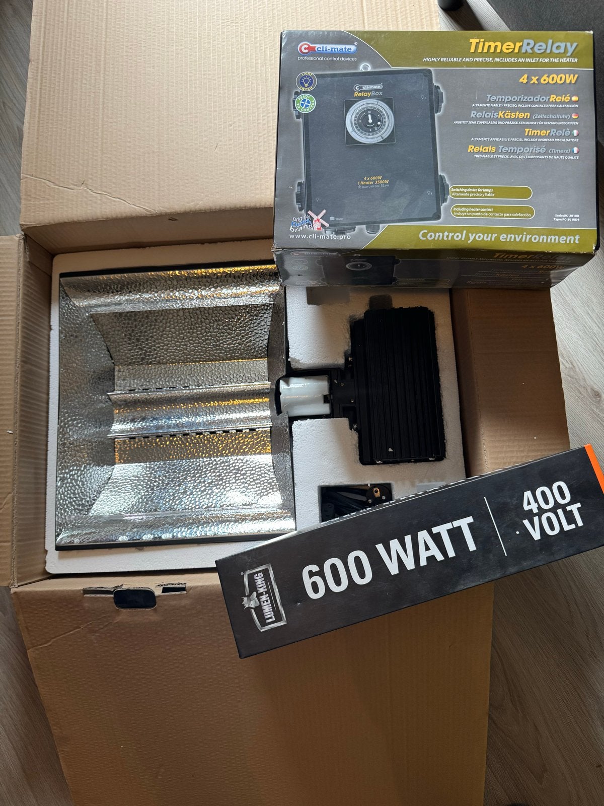 Lumen-King 600W Kweeklamp met TimerRelay, Ophalen, Zo goed als nieuw, Kweeklamp