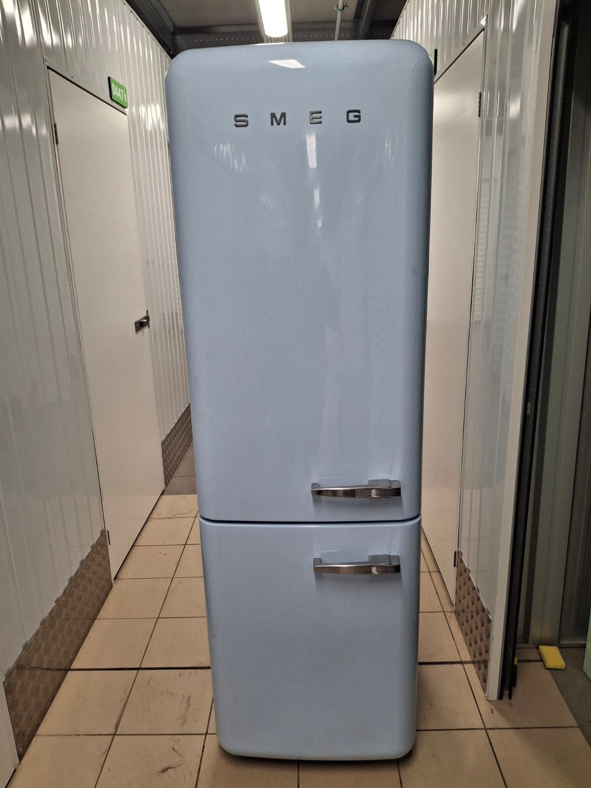 Baby blauwe Smeg FAB 32 Retro 50 look, 200 liter of meer, Ophalen of Verzenden, Met aparte vriezer, 160 cm of meer