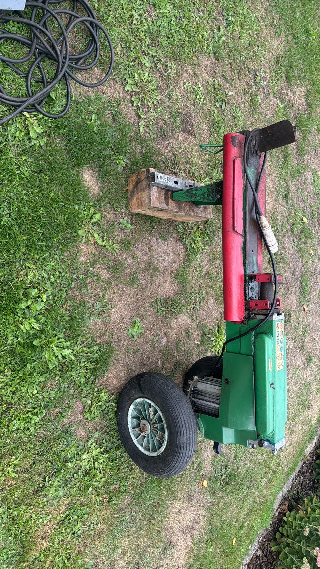 9 ton houtklover opknapper, Tuin en Terras, Kloofmachines, Ophalen, Gebruikt, Elektrisch, Liggend