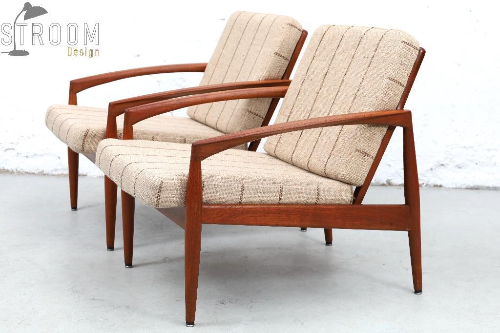Teak Paperknife Chairs Fauteuil Deens Vintage Design Jaren, Huis en Inrichting, Fauteuils, Ophalen, Gebruikt, Zie website, Zie website