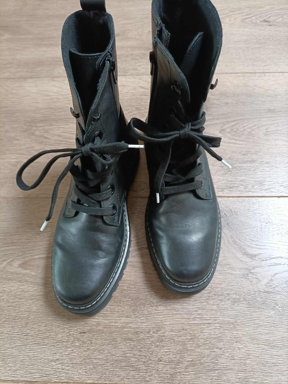 Nieuwe zwarte leren Gabor laarzen maat 39, Zwart, Lage of Enkellaarzen, Gabor, Nieuw