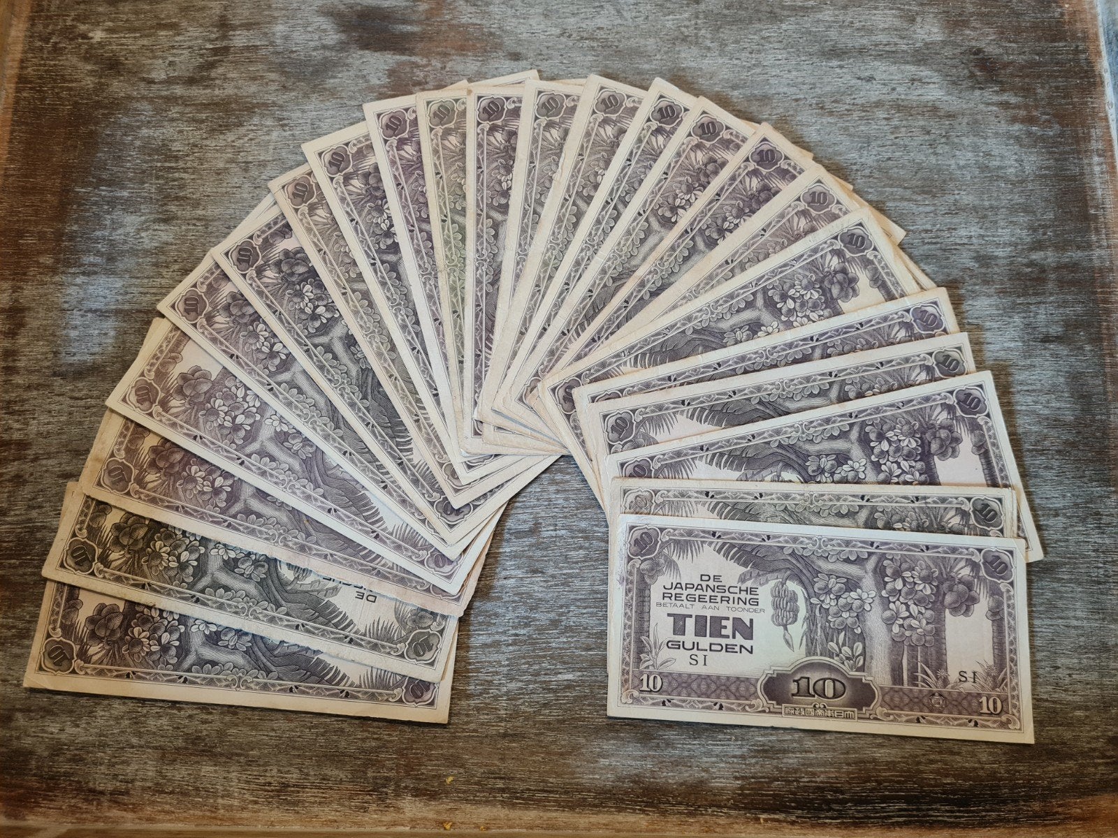 Set 20x 10 gulden Nederlands Indië Tweede Wereldoorlog, Ophalen of Verzenden, Overige soorten, Nederland