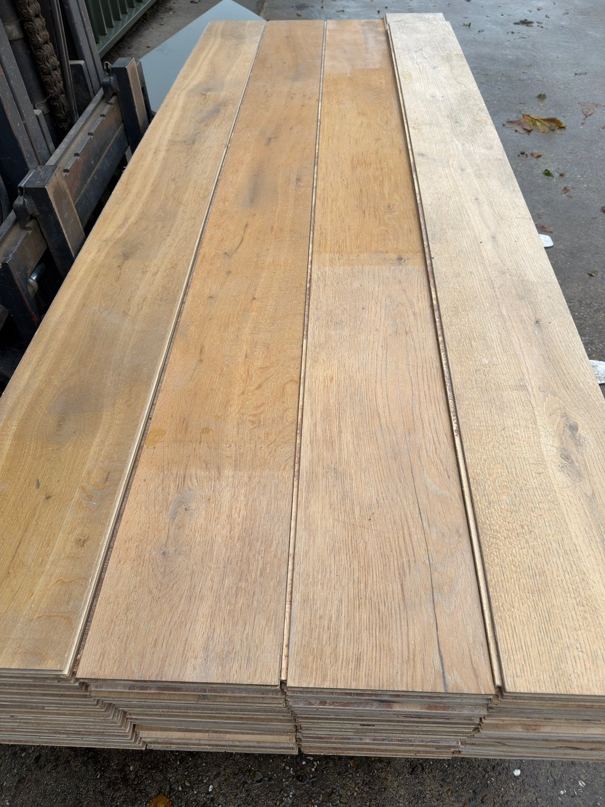 Eiken vloer 37 m2 multivloer 22 cm breed 1,5 cm dik top 4 mm, Ophalen, Gebruikt, Vloerdelen of -planken, 10 m² of meer