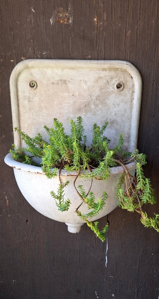 Antieke gietijzeren muur wasbak/lavabo/plantenbak/pisbak, Ophalen of Verzenden, Gebruikt