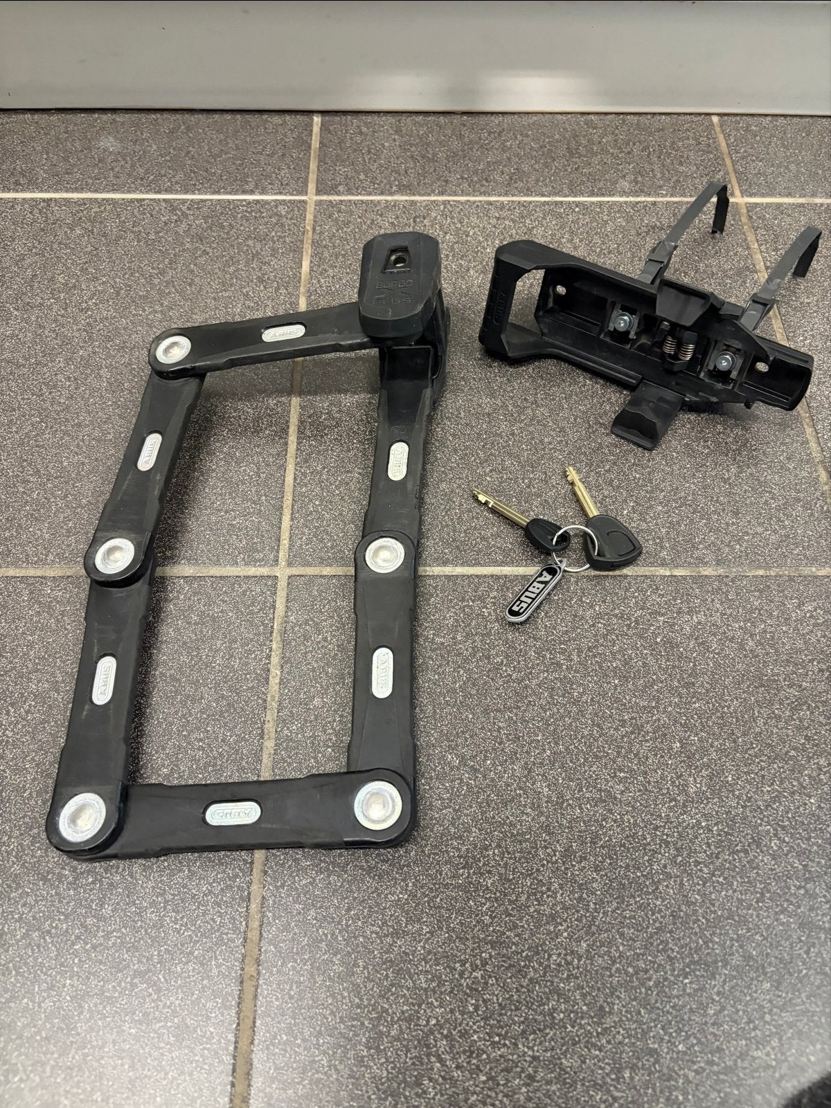 ABUS Bordo X-Plus 6500 Vouwslot met houder en sleutels, Fietsen en Brommers, Ophalen of Verzenden, Zo goed als nieuw, Vouwslot