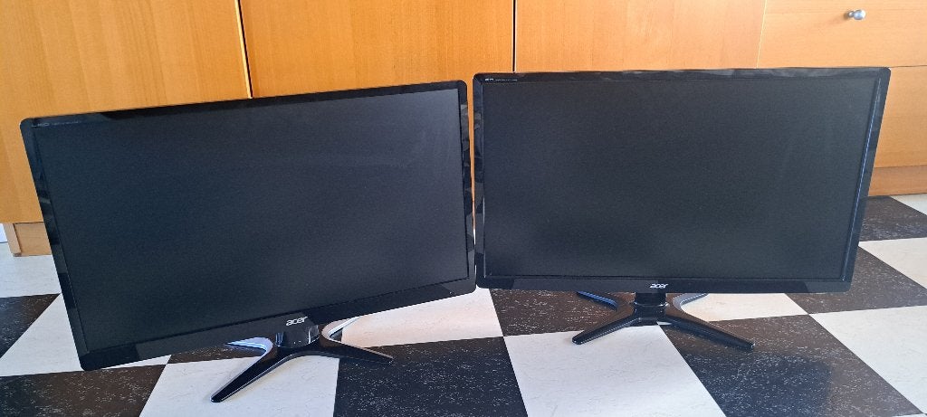 Twee Acer G246H(Y)L 24 Inch Full HD Monitors, Computers en Software, Ophalen, DVI, Gebruikt, Acer.