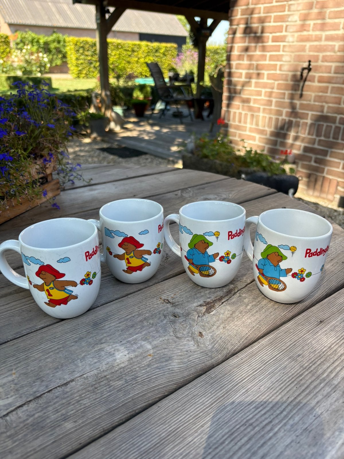 4 vintage Paddington mokken, Huis en Inrichting, Keuken | Servies, Gebruikt, Keramiek, Overige stijlen, Mok
