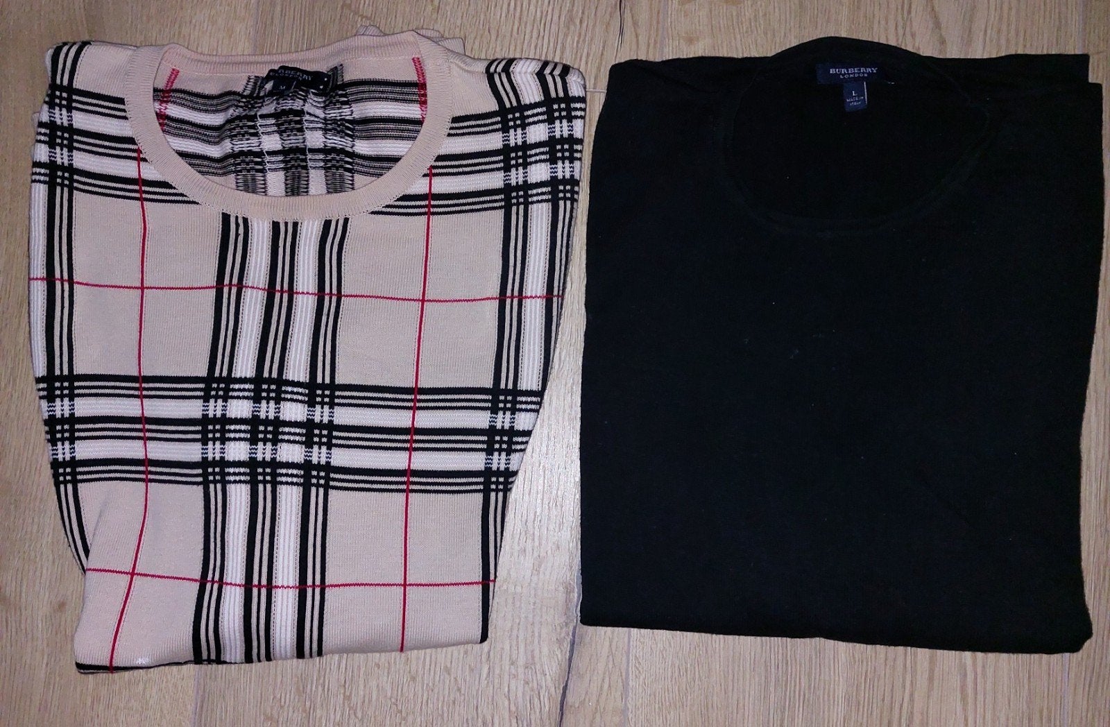 Burberry London Trui - Geruit en Effen Zwart, Kleding | Heren, Maat 52/54 (L), Beige, Gedragen, Ophalen