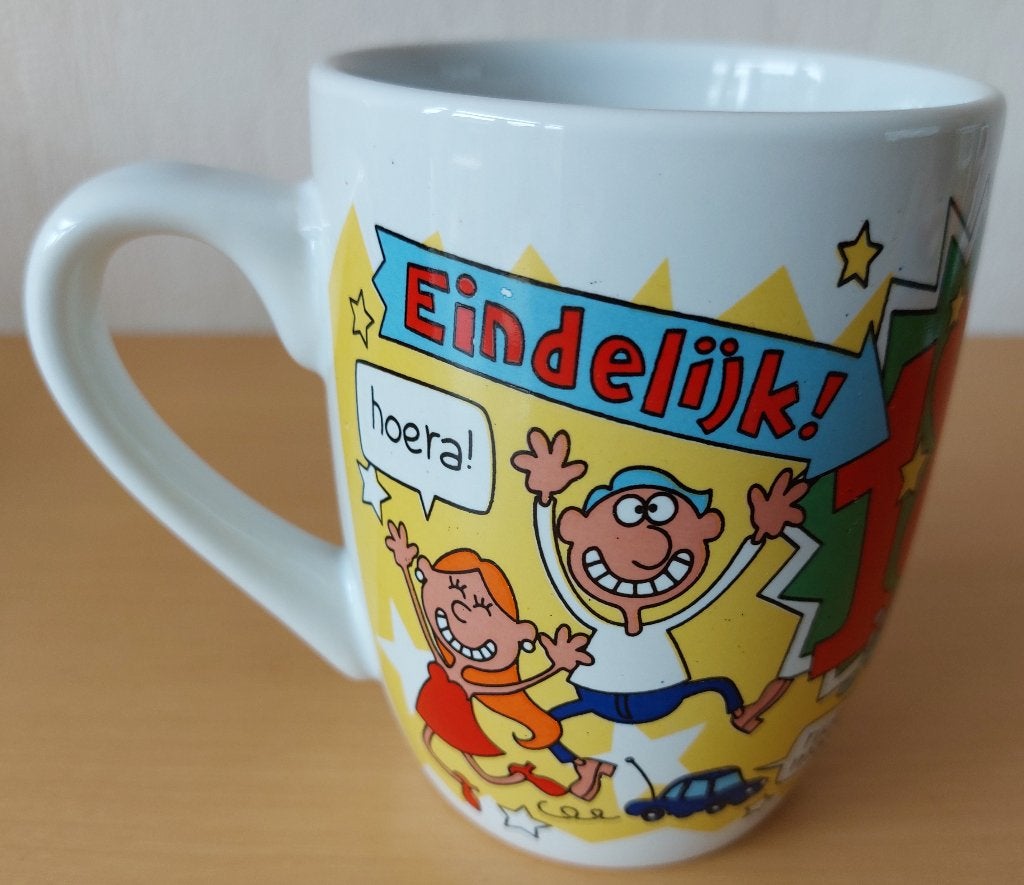 leeftijdbeker 18 jaar/ verjaardag- cadeau mok - NIEUW, Ophalen, Nieuw, Feestartikel, Verjaardag