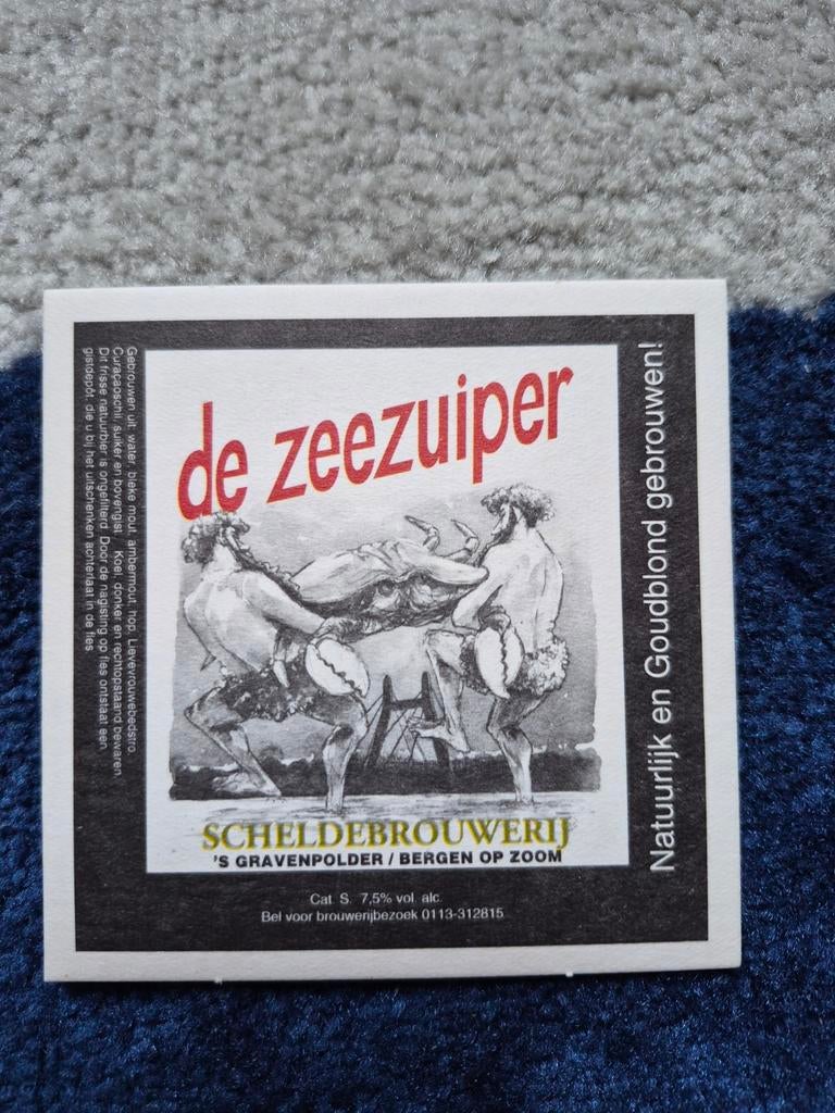 Bier Viltje Scheldebrouwerij 'De Zeezuiper', Ophalen of Verzenden