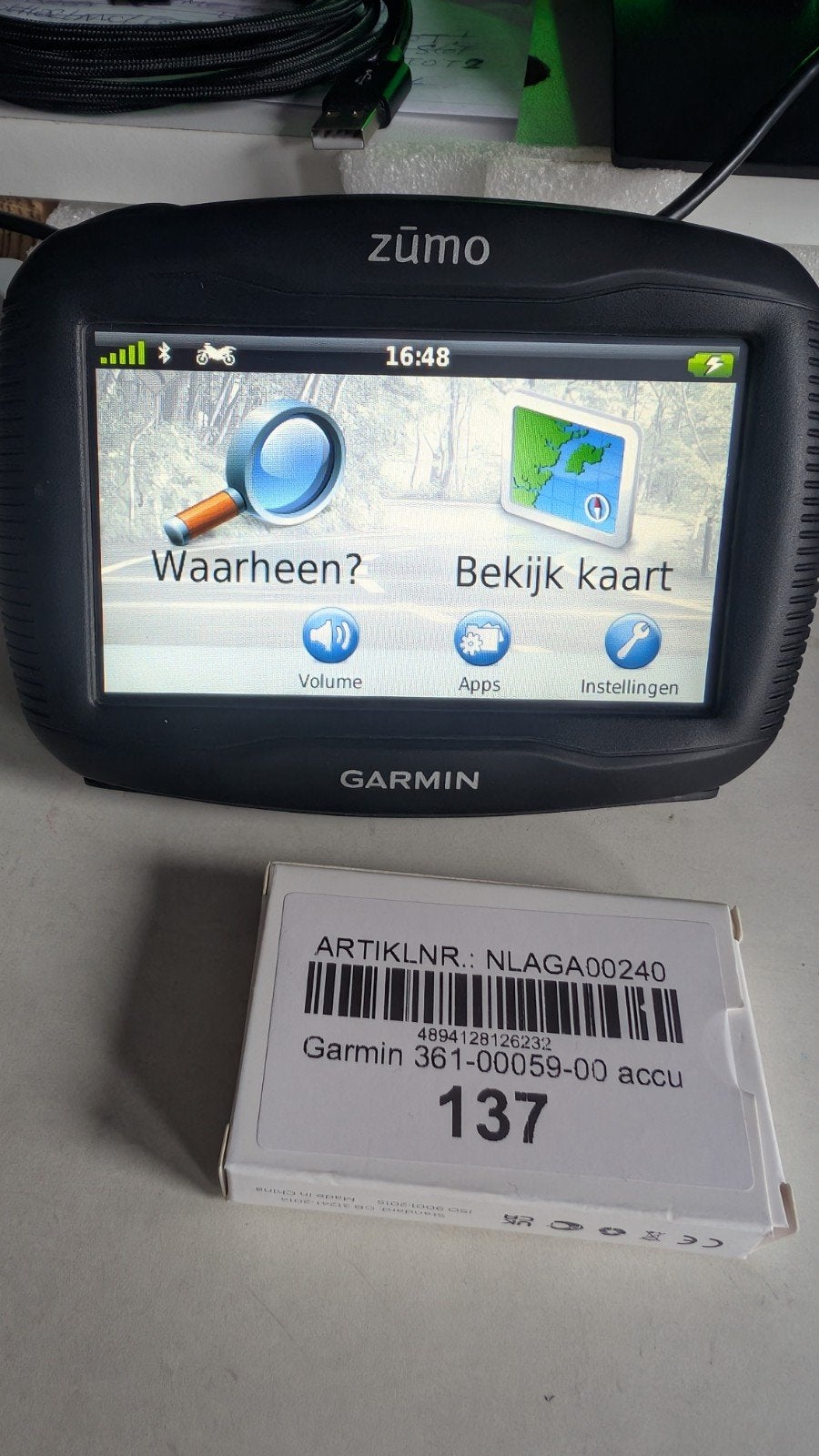 Garmin Zumo 340LM Motor Navigatie (werkt met klein defect), Ophalen of Verzenden, Gebruikt