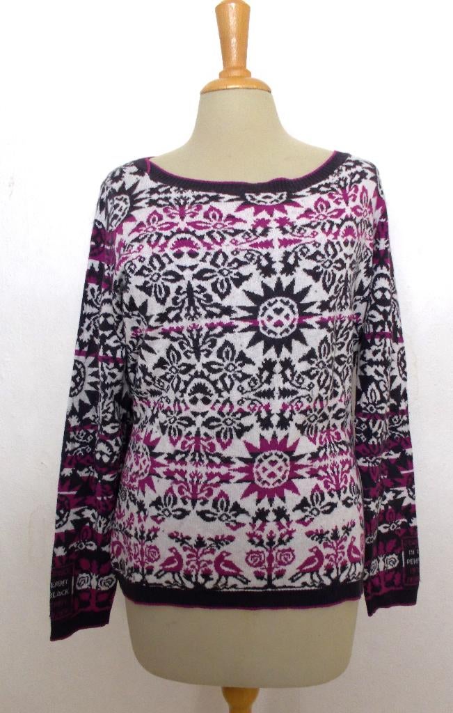 Katoen mix trui met vogeltjes print van Penny Black! M, Kleding | Dames, Verzenden, Zo goed als nieuw, Maat 38/40 (M), Overige kleuren