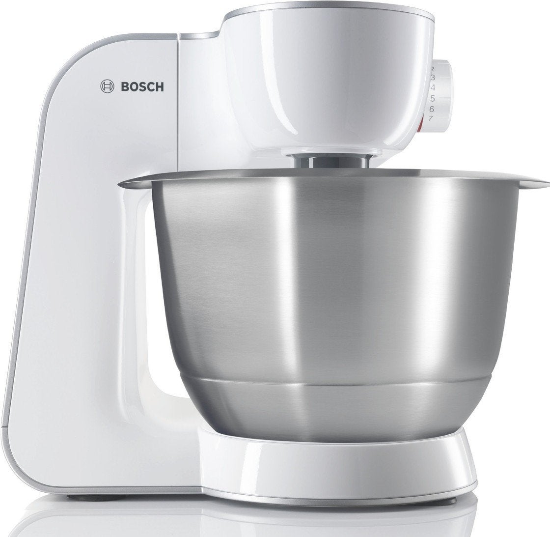 Nieuw in doos! Keukenmachine Bosch MUM58359 Wit, Nieuw, Ophalen of Verzenden, Vaatwasserbestendig, 3 snelheden of meer