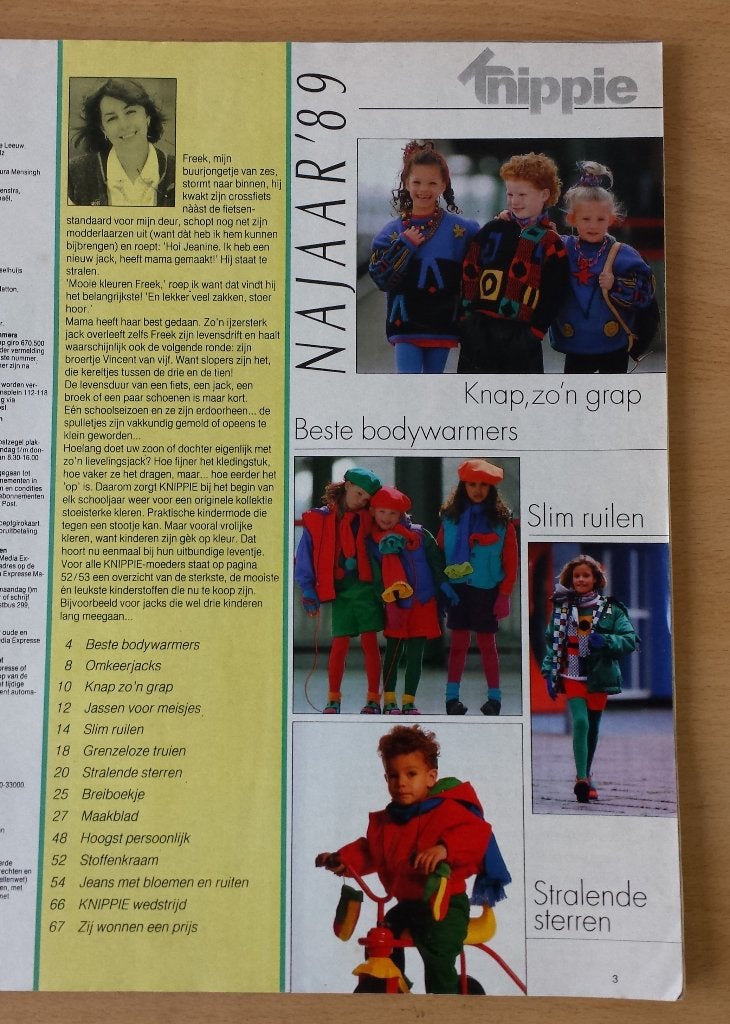 Knippie Kindermode - Najaar 1989 - naaien + breien, Kind, Knippie, Ophalen of Verzenden, Nvt