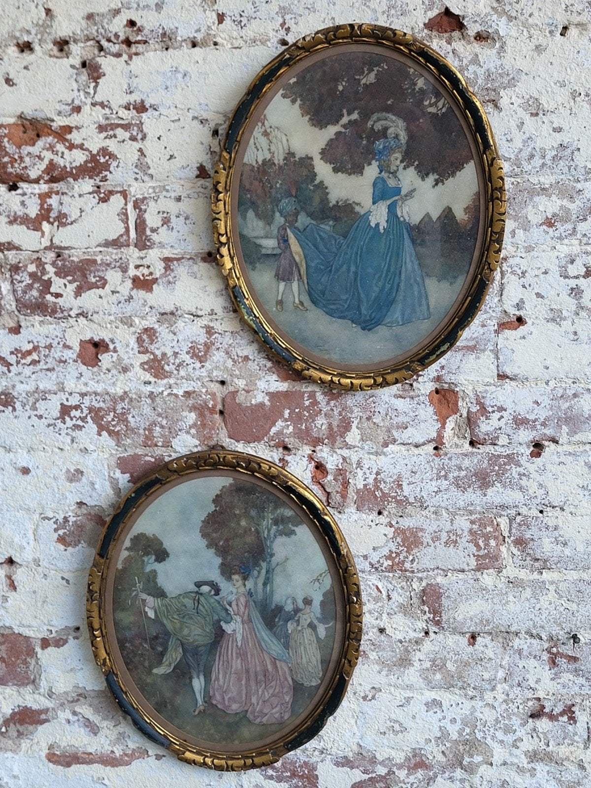 set franse brocante prenten / afbeeldingen / allegonda, Ophalen of Verzenden