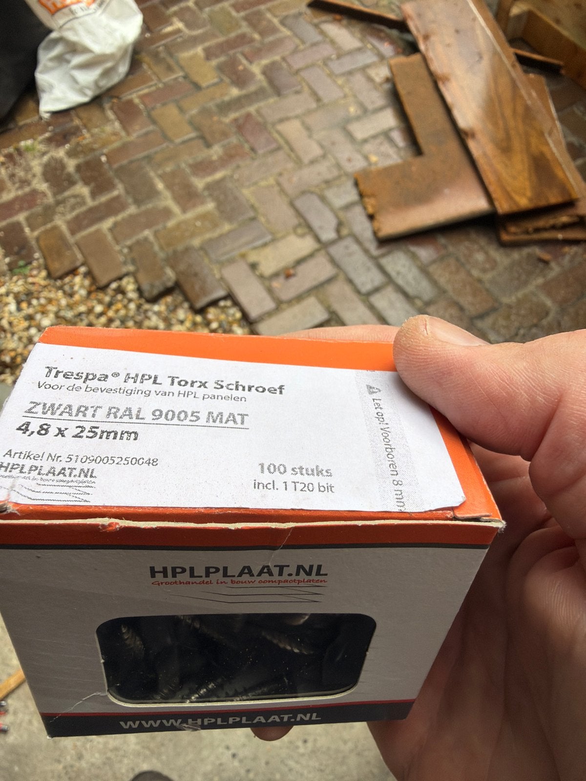 HPL plaat schroeven T20 RAL 9005 mat zwart 100 stuks, Ophalen of Verzenden, Nieuw, Minder dan 50 mm, Schroeven