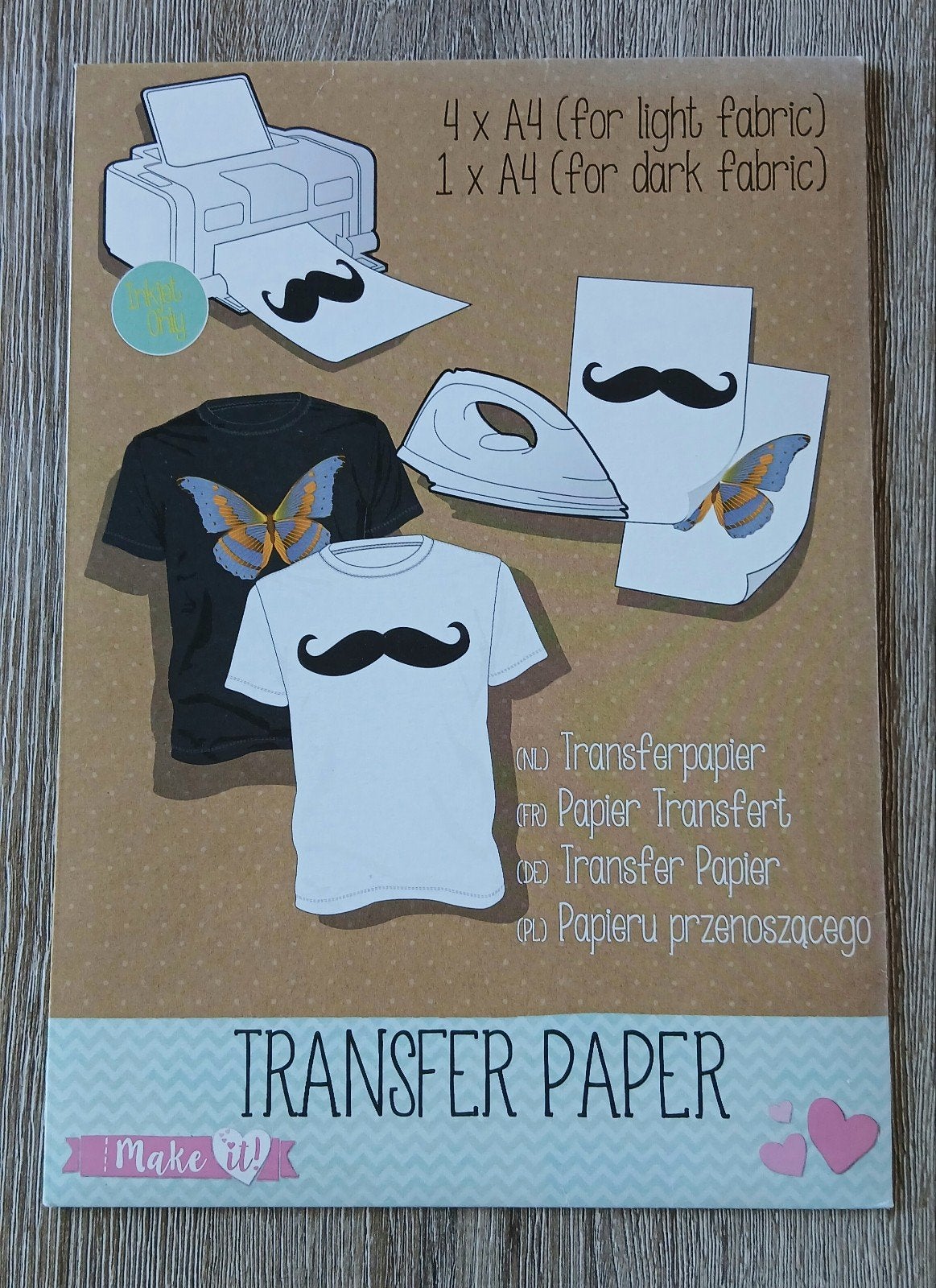 Transferpapier voor textiel (licht en donker), Geschikt voor stof, Nieuw, Ophalen of Verzenden, Papier of Karton