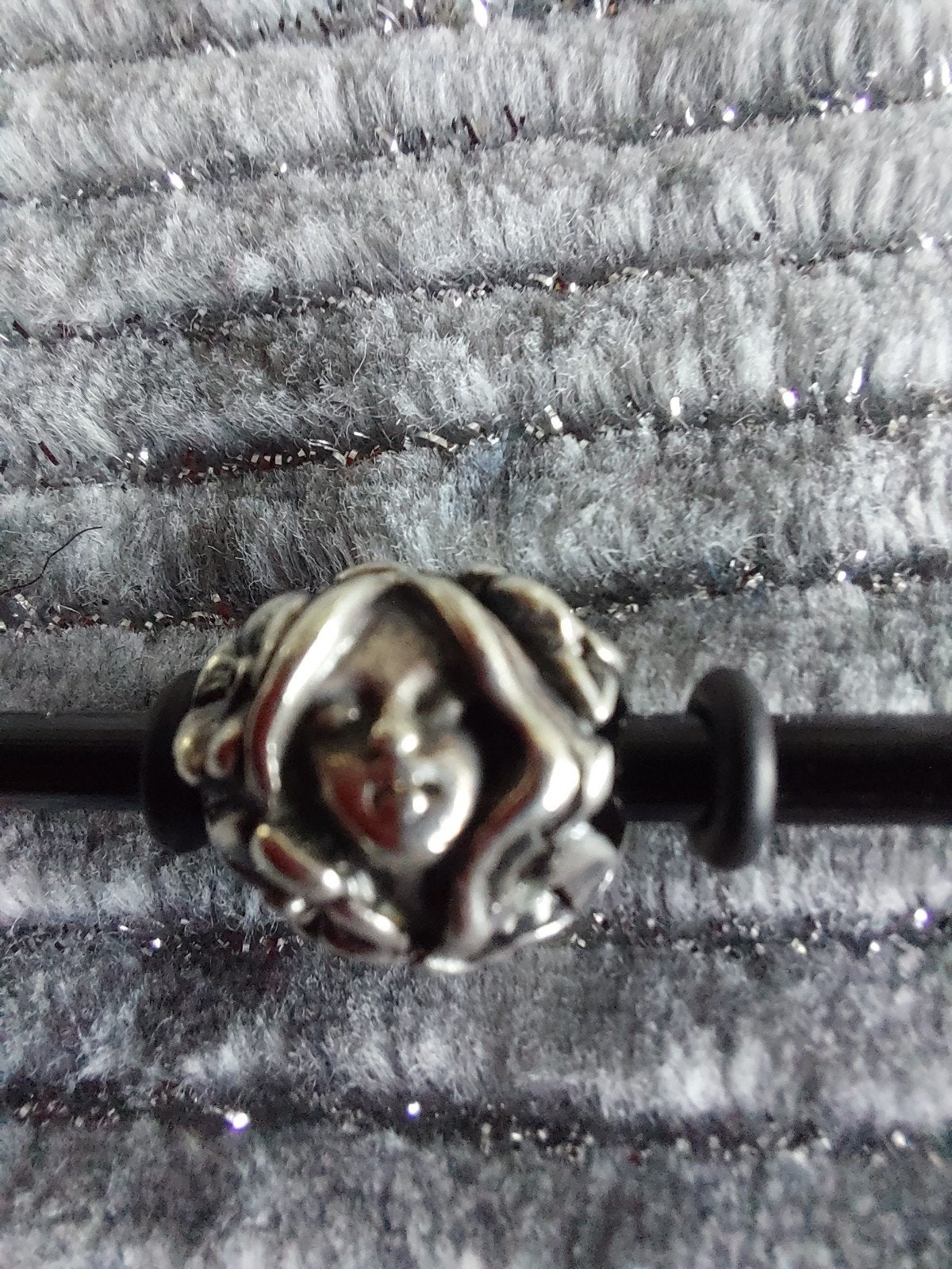 Originele Trollbeads bedel"DUIMELIJNTJE"zeldzaam., Ophalen of Verzenden, Gebruikt, Zilver, Trollbeads