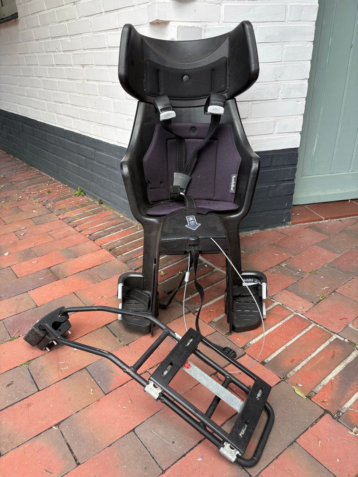 Bobike Exclusive Tour Fietszitje Achter - Zwart, Ophalen, Achterzitje, 9 t/m 18 kg, Gebruikt