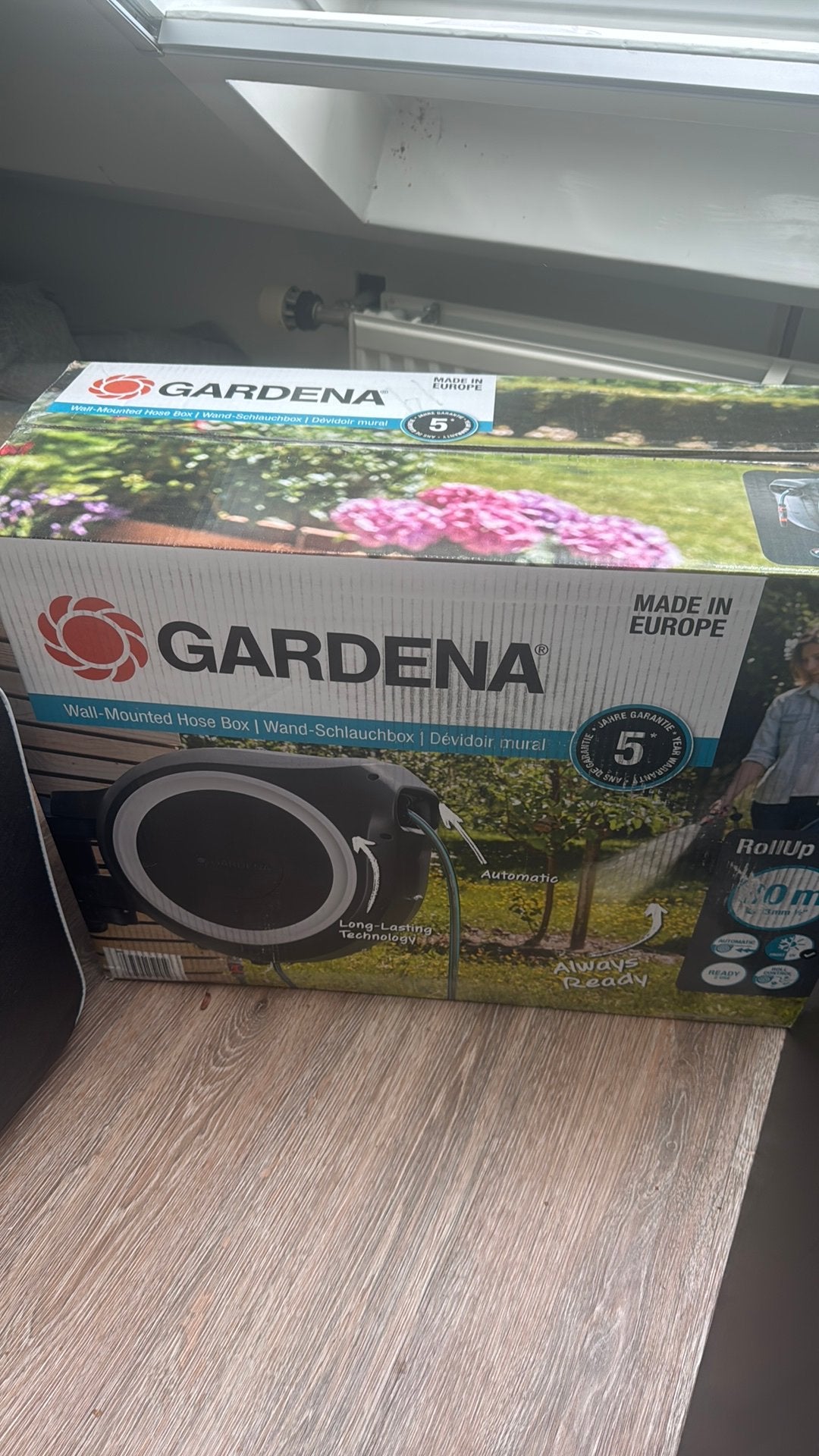 Gardena rollup L 30 meter nieuw in doos, Ophalen of Verzenden, Nieuw, Tuinslang
