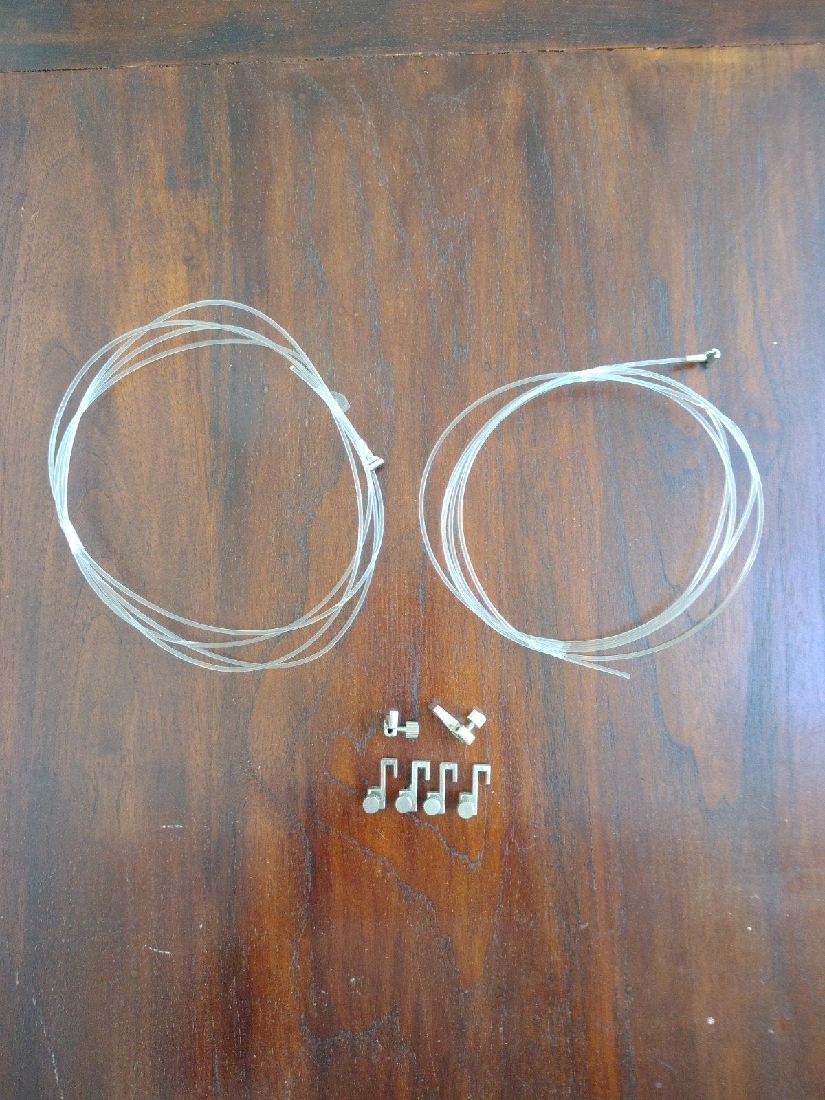 2x Perlonkoord + 6x haken, Ophalen of Verzenden, Gebruikt, Minder dan 50 mm, Overige typen