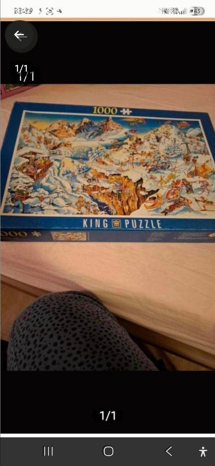 King Puzzel 1000 stukjes - Winterlandschap, Ophalen of Verzenden, 500 t/m 1500 stukjes, Gebruikt, Legpuzzel