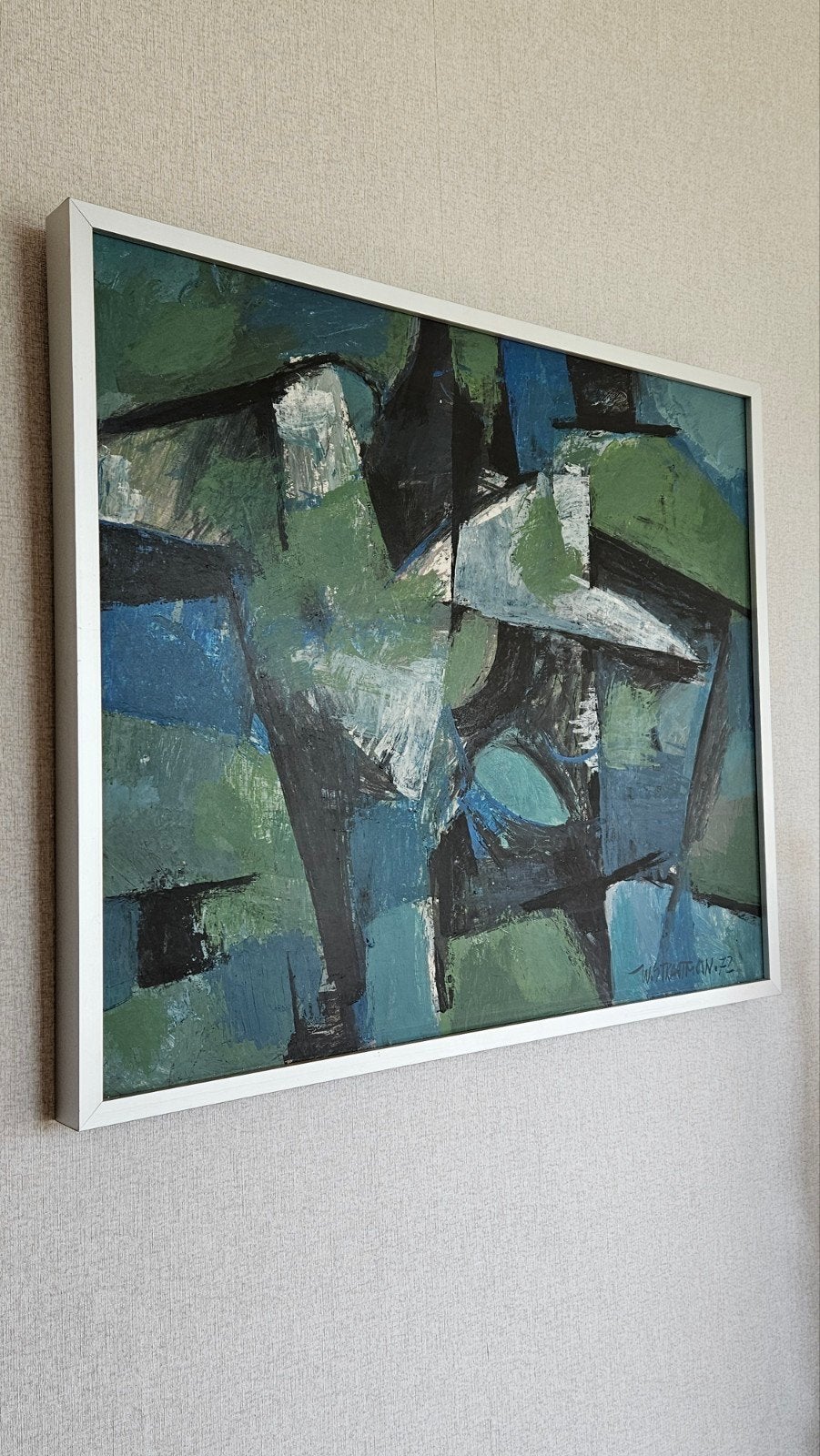 Schilderij W. Straatman - Ruimtelijk Ontstaan (1972), Ophalen of Verzenden