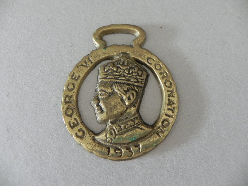 Paarden messing (Horse Brasses) George VI Coronation 1937, Ophalen of Verzenden, Overige materialen, Buitenland