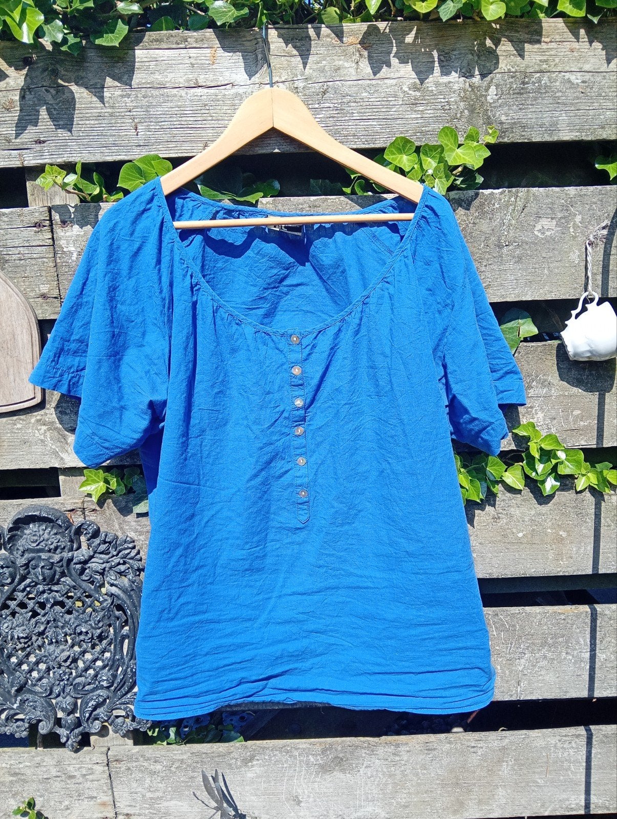 HL XL Collectie Blauwe Blouse Maat 50/52, Blauw, Maat 46/48 (XL) of groter, Ophalen of Verzenden, Gedragen