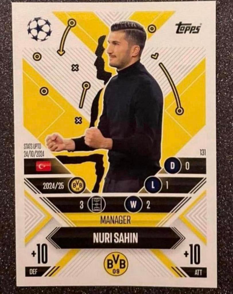 Topps MA EXTRA 24/25 MANAGER  NURI SAHIN  BORUSSIA DORTMUND, Verzenden, Zo goed als nieuw, Plaatje