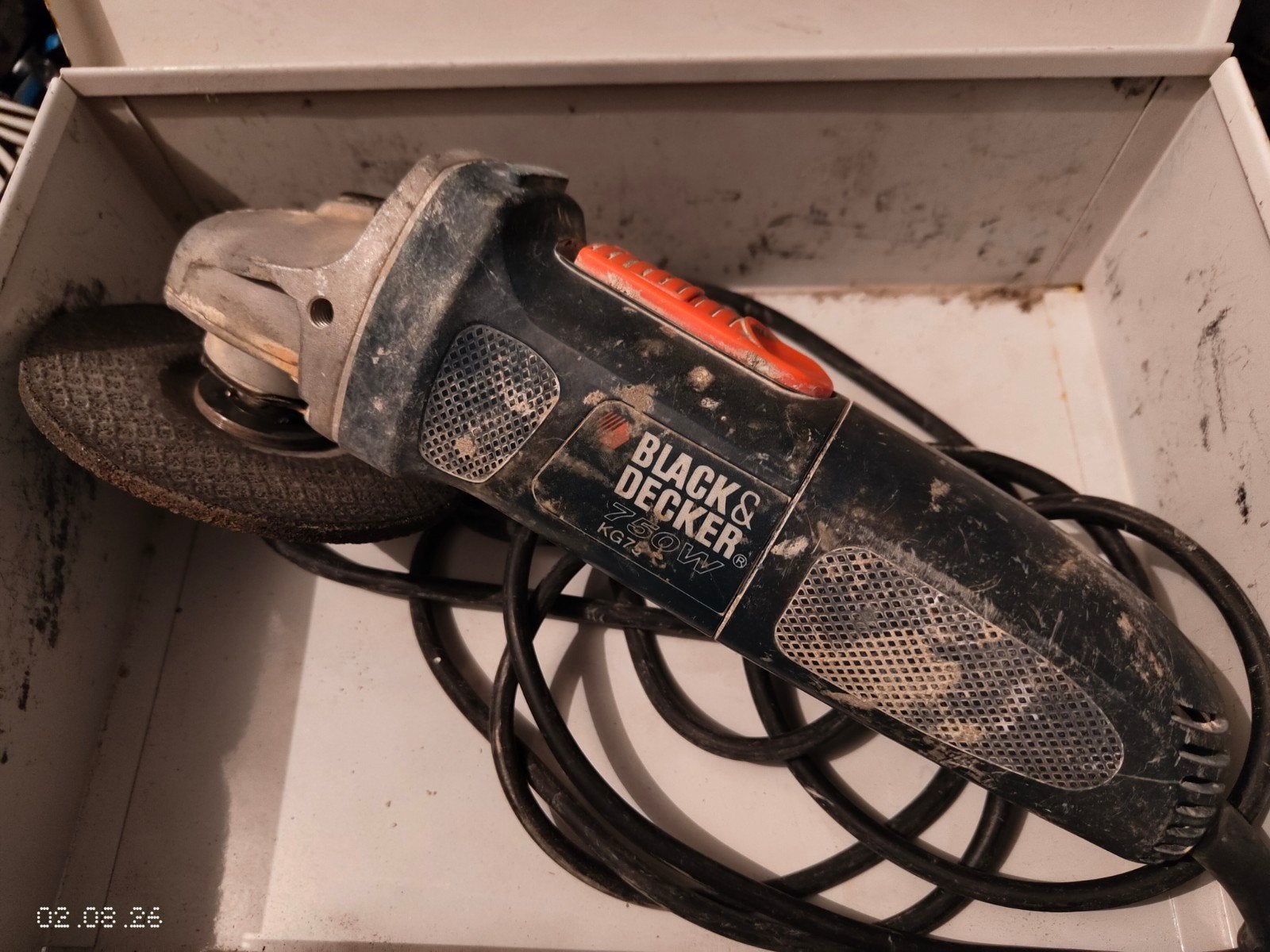 Black & Decker Haakse Slijper KG72 750W, Ophalen of Verzenden, Gebruikt, Haakse slijper