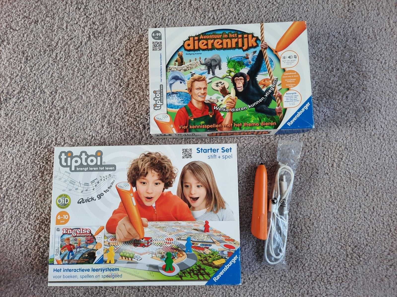 Tiptoi Starter Set + Avontuur in het Dierenrijk, Ophalen of Verzenden, Gebruikt, Taal en Lezen, Met geluid