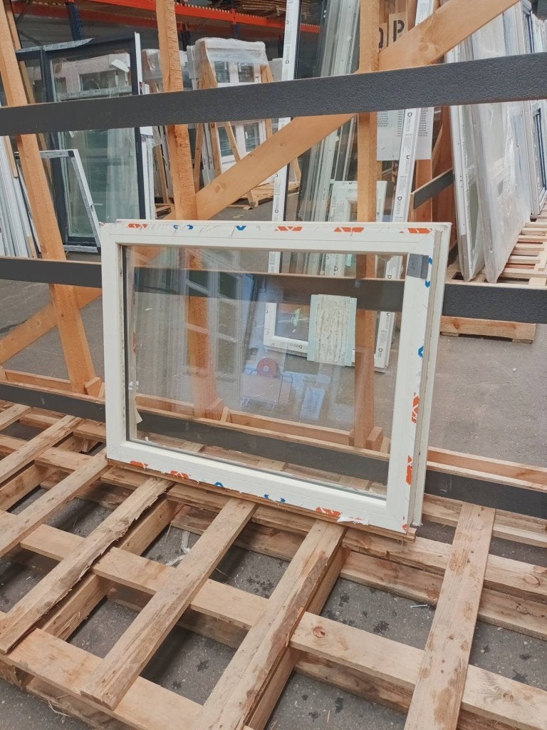 Kunststof Vast kozijn b120,5 x h92,5 cm  -2253-, Kunststof, Raamkozijn, Niet ingevuld, Ophalen of Verzenden