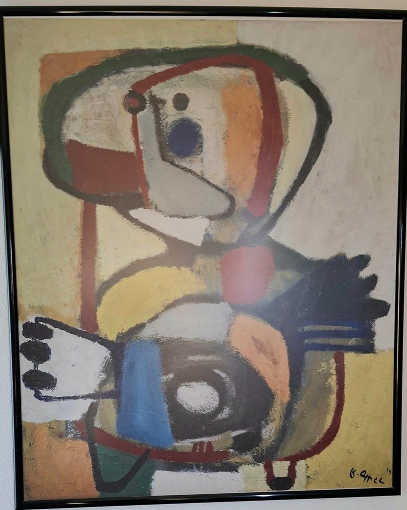 Reproductie Karel Appel, Child IV, Ophalen, Rechthoekig Staand, Met lijst, Deurposter of groter