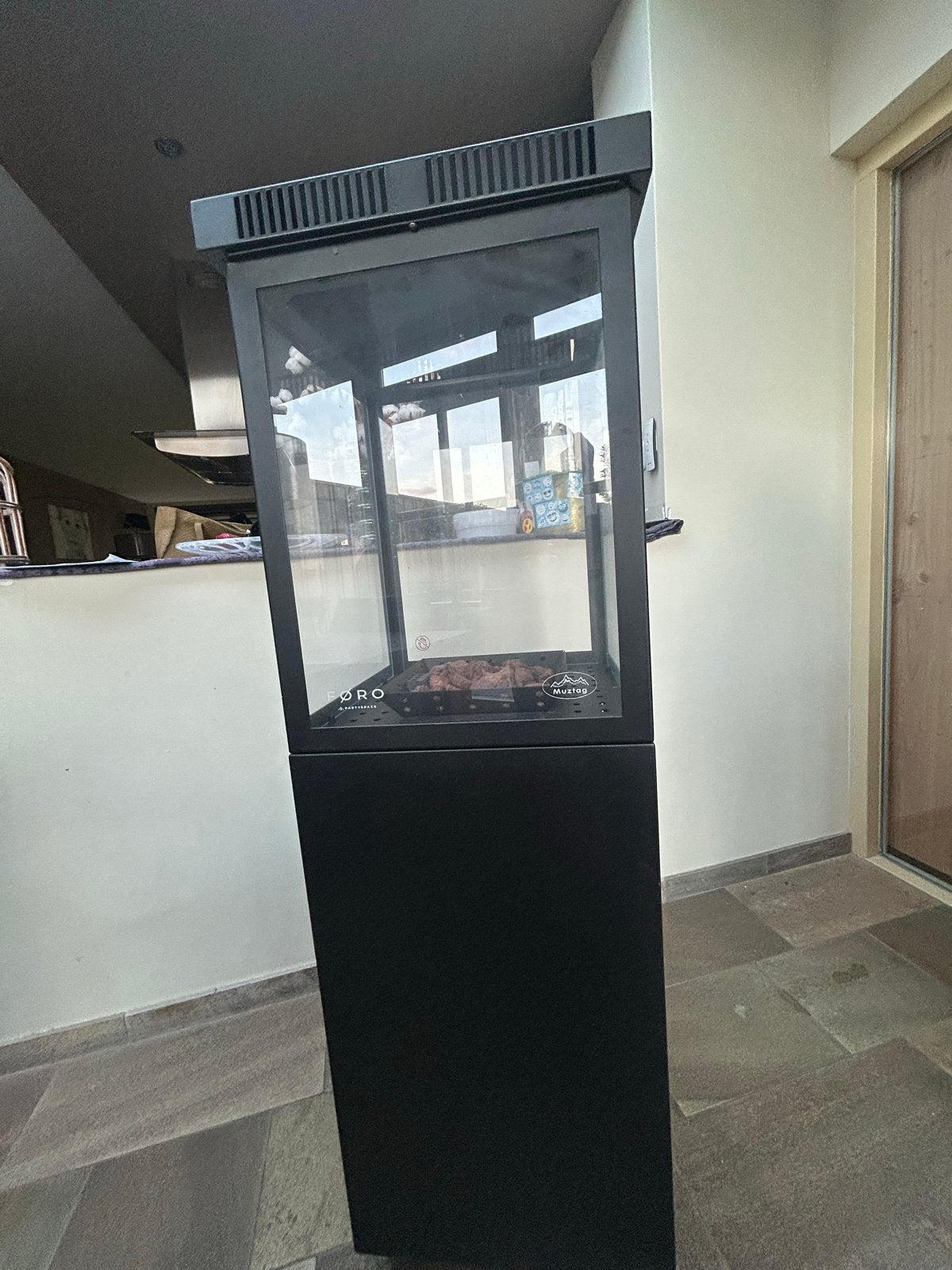 Foro Professionele Gaskachel Terrasverwarmer, Ophalen, Zo goed als nieuw, Vrijstaande haard, Gashaard