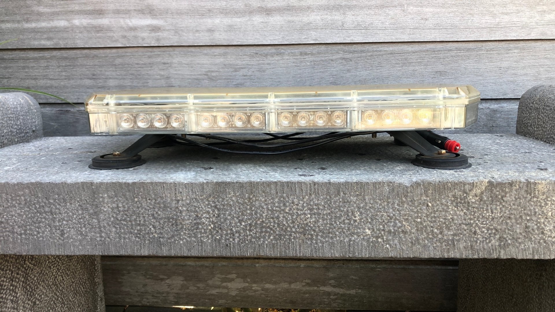 Led Dak Flitser amber 1 patroon met magneet voeten 56 leds, Ophalen, Gebruikt