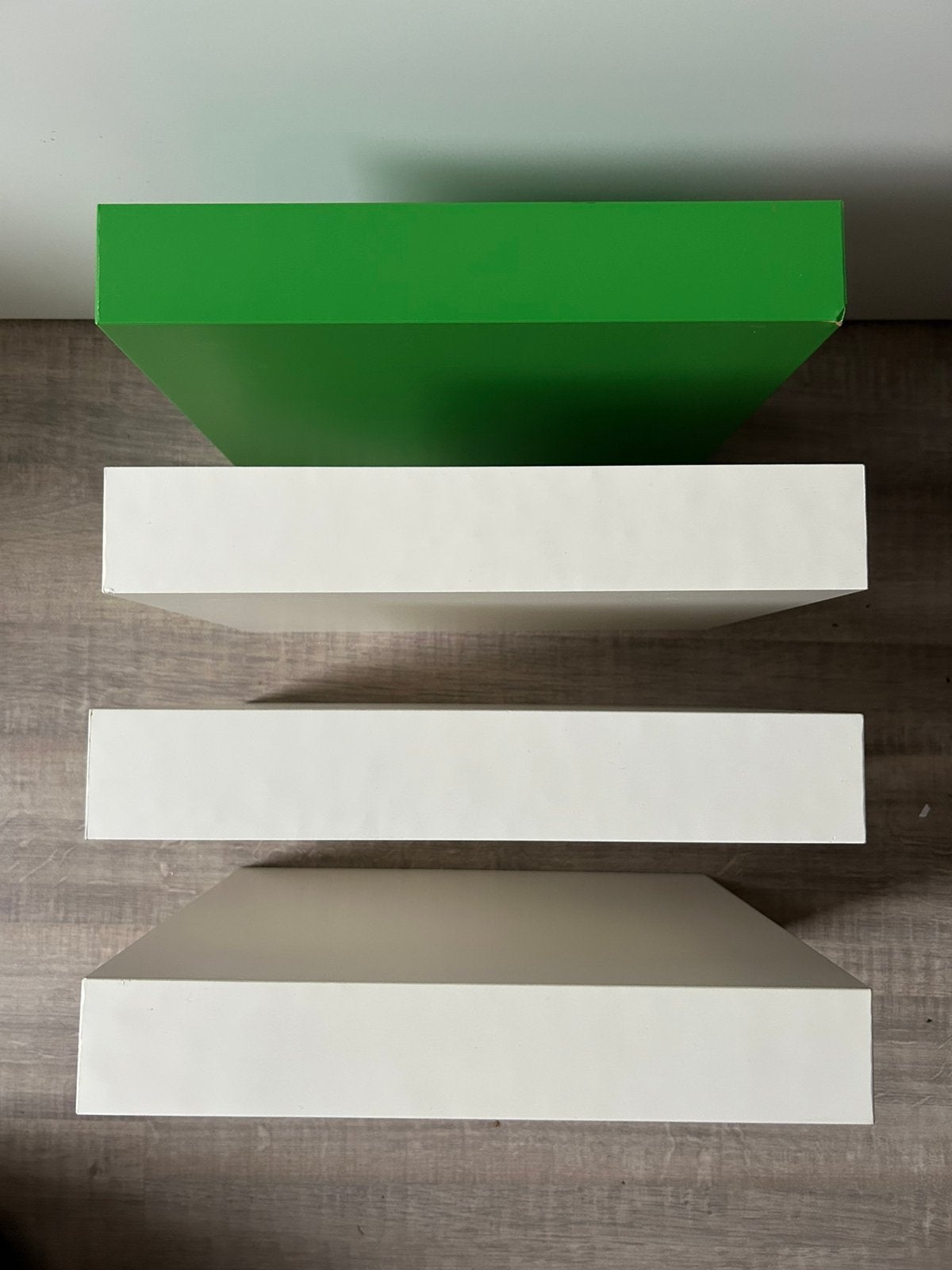 4x Lack Ikea 30x26 (3x wit; 1x groen), Ophalen of Verzenden, Gebruikt
