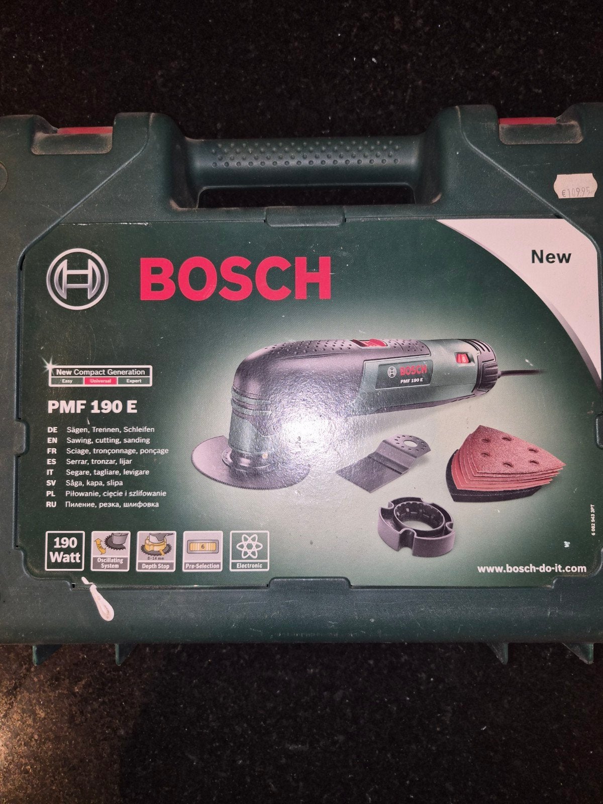 Bosch PMF 190 E Multitool - gebruikt met accessoires, Doe-het-zelf en Verbouw, Ophalen, Gebruikt, Multitool, Bosch